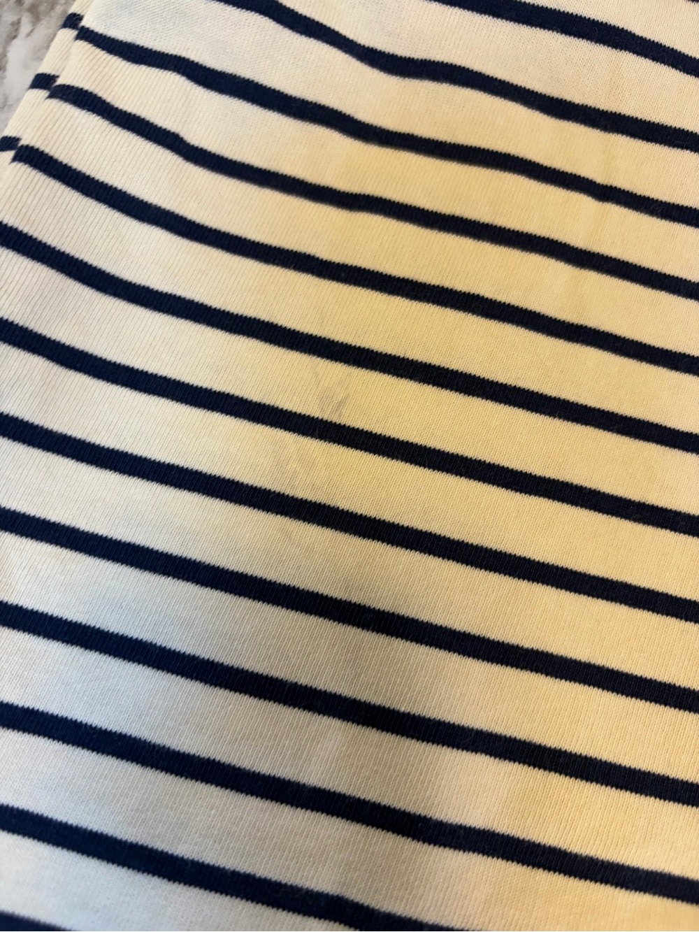J. Crew Navy and White Striped Muscle Tee 100% cotton size L - Picture 5 of 8